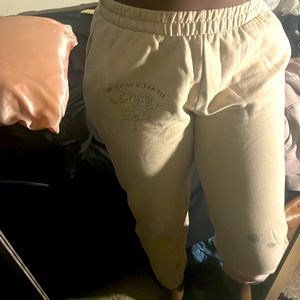 Fashion nova “heaven sent me” cream sweatpants
